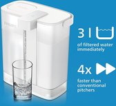 gefilterd water,micro x-clean instant filter,Water Instant, Water Filter , 3 l inhoud, snelle doorstroming, oplaadbaar via USB-C.
