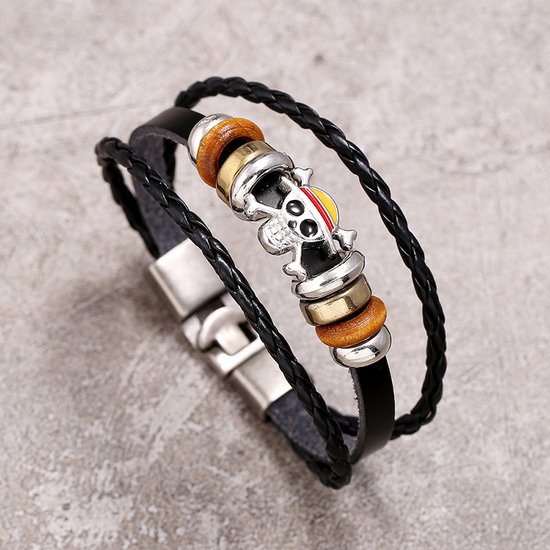 Luffy – Bracelet à main pour hommes et femmes, accessoire manga