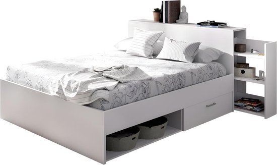 Zinus Van Bed 80 x 190 cm - Bedframe 41 cm hoog met opbergruimte onder het bed - metalen platform bed - zwart