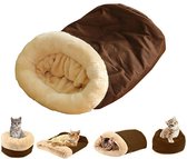 ZERO 90 Couchage 4 en 1 pour chats | sac de couchage, coussin pour chat et lit pour chat en un | lit pour chat - panier de couchage - panier pour chat - tanière de couchage