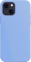 Hoesje Geschikt voor iPhone 15 Hoesje Siliconen Cover Case - Hoes Geschikt voor iPhone 15 Hoes Back Case - Lichtblauw