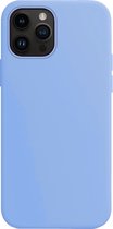 Hoesje Geschikt voor iPhone 15 Pro Hoesje Siliconen Cover Case - Hoes Geschikt voor iPhone 15 Pro Hoes Back Case - Lichtblauw