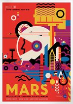 Historic Sites Of Mars | Space, Astronomie & Ruimtevaart Poster | B2: 50x70 cm