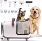 Pet Grooming Kit Vacuum - 12000ps Stofzuiger met 99.97% Efficiëntie, Inclusief 6 stuks Verzorgings Gereedschap