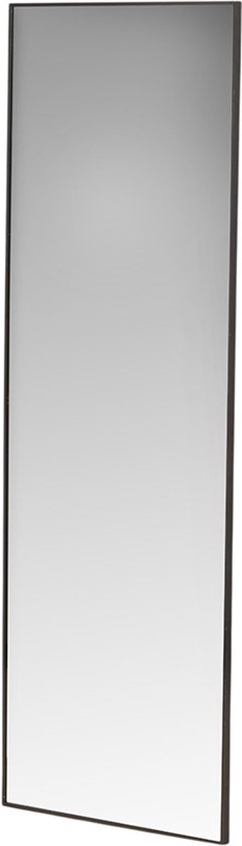 Nest living Nox Grote Spiegel - Wandspiegel - met Wandbevestiging - Hal - Kleedkamer Spiegel - Modern - Metalen Lijst - Zwart - 190 x 67 cm