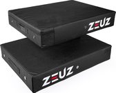 ZEUZ 2 Pièces Set de Tapis d'Amortissement - Coussins de Chute pour Haltérophilie, Powerlifting, CrossFit & Fitness - Noir