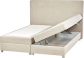 ADMIRAL - Boxspringbed - Beige - 160 x 200 cm - Polyester