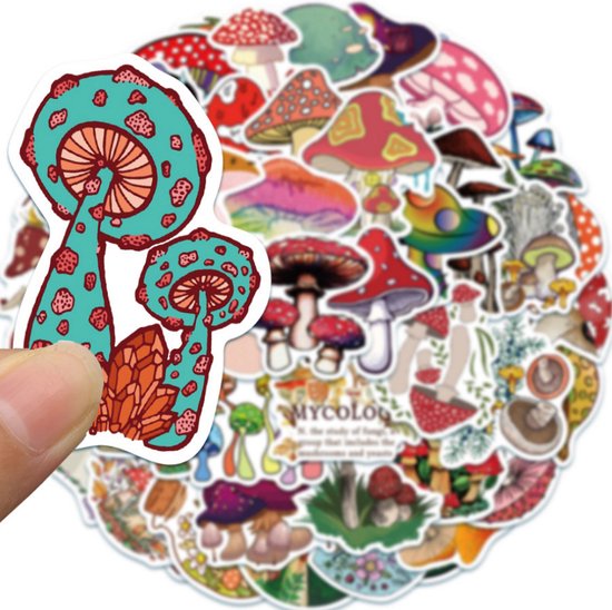 50 stuks dierenstickerpakket, ronde natuurscène vinyl stickers van