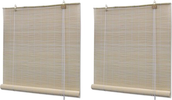 The Living Store Bamboe Rolgordijn - 120 x 160 cm - Privacy met licht filtering - Hoogwaardig materiaal