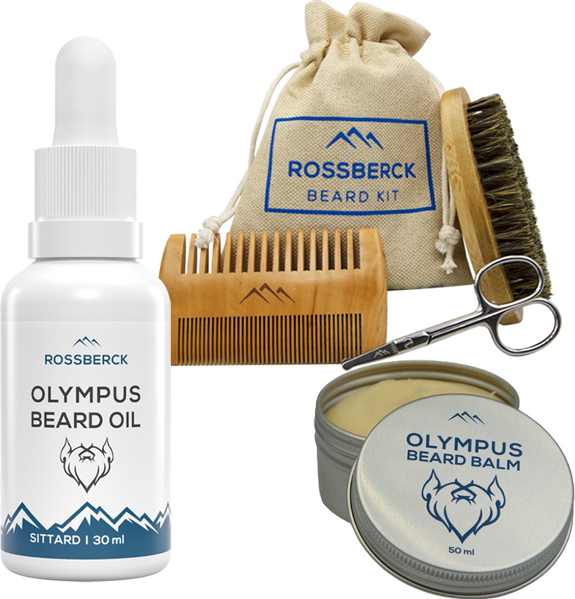 Beard Care System - 5 Delig - Baardverzorging Set - Baardolie, Baardbalsem, Baardkam, Baardborstel & Neushaarschaartje op Prijzenvolger.com