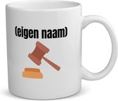 Akyol - rechter met hamer koffiemok - theemok - Advocaat - iemand die rechter is - mok met eigen naam - leuk cadeau voor iemand die rechter is - cadeau - kado - 350 ML inhoud