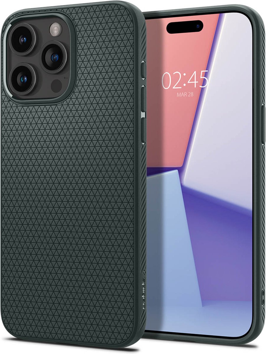 Spigen Liquid Air hoesje voor iPhone 15 Pro Max - Groen
