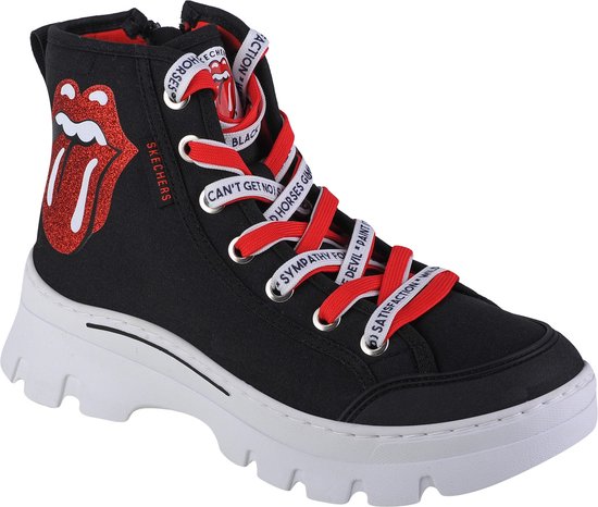 Skechers Rolling Stones Roadies Surge - Lick It 177967-BKRD, Vrouwen, Zwart, Sneakers,Sportschoenen, maat: 37
