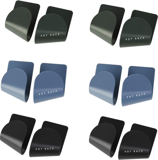 Jumuao Pandekselhouders, 6 paar, dekselhouders voor muur, pannendekselrek, zelfklevende houders, set voor potdeksels, pannendeksels, pannendekselhouder, voor keuken neerzetten van pannendeksels Jumuao Pandekselhouders, 6 paar, dekselhouders voor muur, pannendekselrek, zelfklevende houders, set voor potdeksels, pannendeksels, pannendekselhouder, voor keuken neerzetten van pannendeksels
