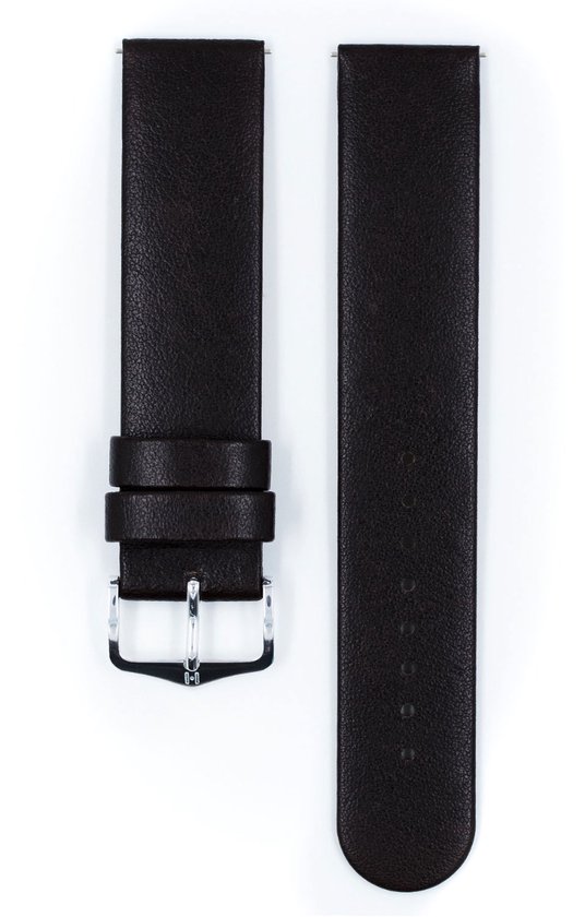 Hirsh Horlogeband -  Scandic Zwart - Leer - 18 mm