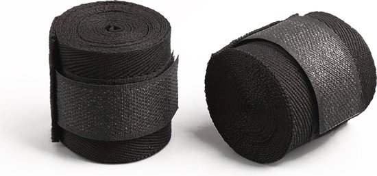 Foto: Team bicep hand wraps zwart set van 2 500cm kickbox bandage pols bescherming vechtsport straps