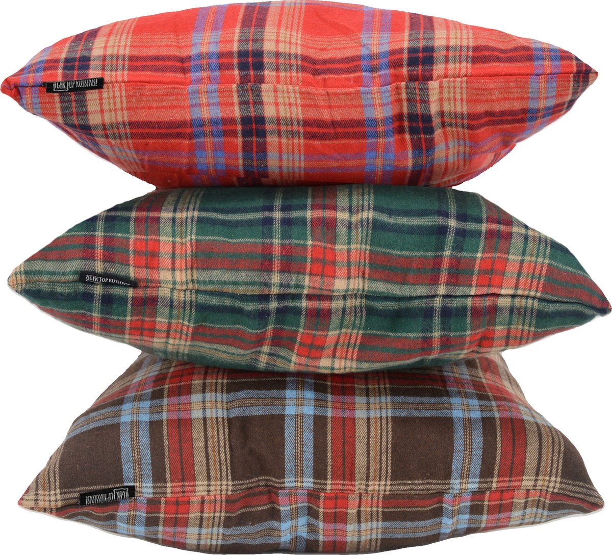 Kerst Tartan Rood Kussenhoes | Viscose/Polyester | 45 x 45 cm – foto 5