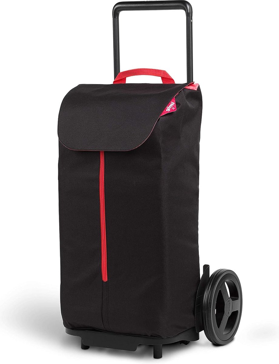 Comfortabele winkelwagen, staal en polyester, zwart, 50 liter