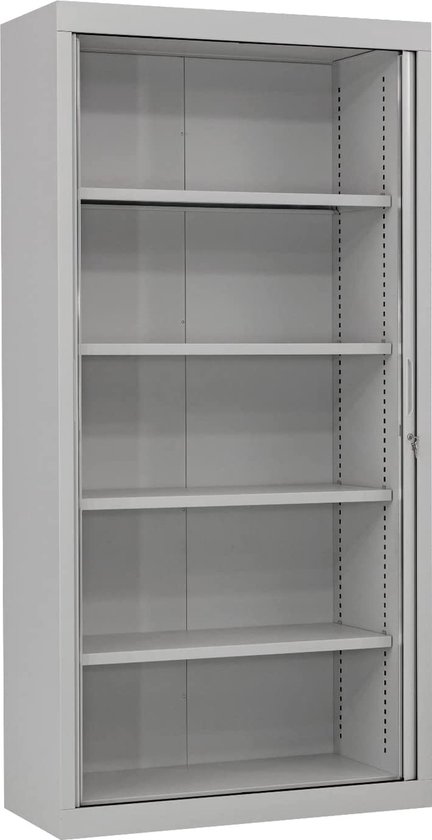 Furni24 Armoire à volet roulant, classeur 200 cm x 100 cm x 45 cm