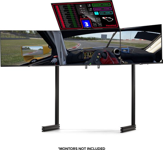 Next Level Racing - Elite Free Standing Quad Monitor Stand - Black van Next Level Racing — afbeelding 2