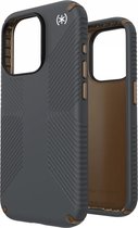 Geschikt voor Speck Apple iPhone 15 Pro Presidio2 Grip Cover Beige Geschikt Voor Mag Hoesje - Grijs