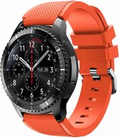 Cadorabo TPU bandje met metalen sluiting 22mm geschikt voor Samsung Galaxy Gear S3 / Gear 2 in ORANJE - Vervangingsmanchet geschikt voor Huawei Watch GT geschikt voor Watch 2 Pro geschikt voor Ticwatch Pro enz.