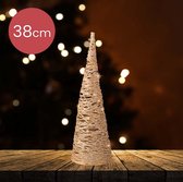 Lumineo LED kegel kerstboom lamp - goud - 20 leds - H38 cm - met timer