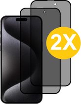 Geschikt voor iPhone 15 Pro Max screenprotector Privacy - 2 Stuks - Full screen protector tempered glass - gehard glas voor Geschikt voor iPhone 15 Pro Max - oTronica