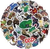 Lapi Toys - Dungeons and Dragons stickers - DnD - D&D - 100 stuks - Gekleurd