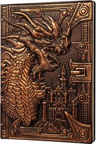 Lapi Toys - Dungeons and Dragons notitieboek - DnD - D&D - Draken notitieboek - Notitieboek - A5 - Hardcover - Brons
