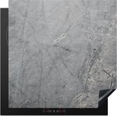 Inductie beschermer - Beton print - Grijs - Betonlook - Vintage - Industrieel - Inductie fornuis - Kookplaat - 78x78 cm - Afdekplaat - Kookplaat beschermer