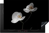 Inductie beschermer - Bloemen - Orchidee - Wit - Stilleven - Inductie kookplaat - Inductie fornuis - Inductie beschermingsmat - 76x51 cm - Keuken decoratie - Inductie protector - Keuken accessoires