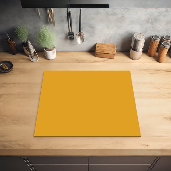 KitchenYeah® Inductie beschermer 60x52 cm - Okergeel - Herfst - Interieur - Kookplaataccessoires - Afdekplaat voor kookplaat - Inductiebeschermer - Inductiemat - Inductieplaat mat