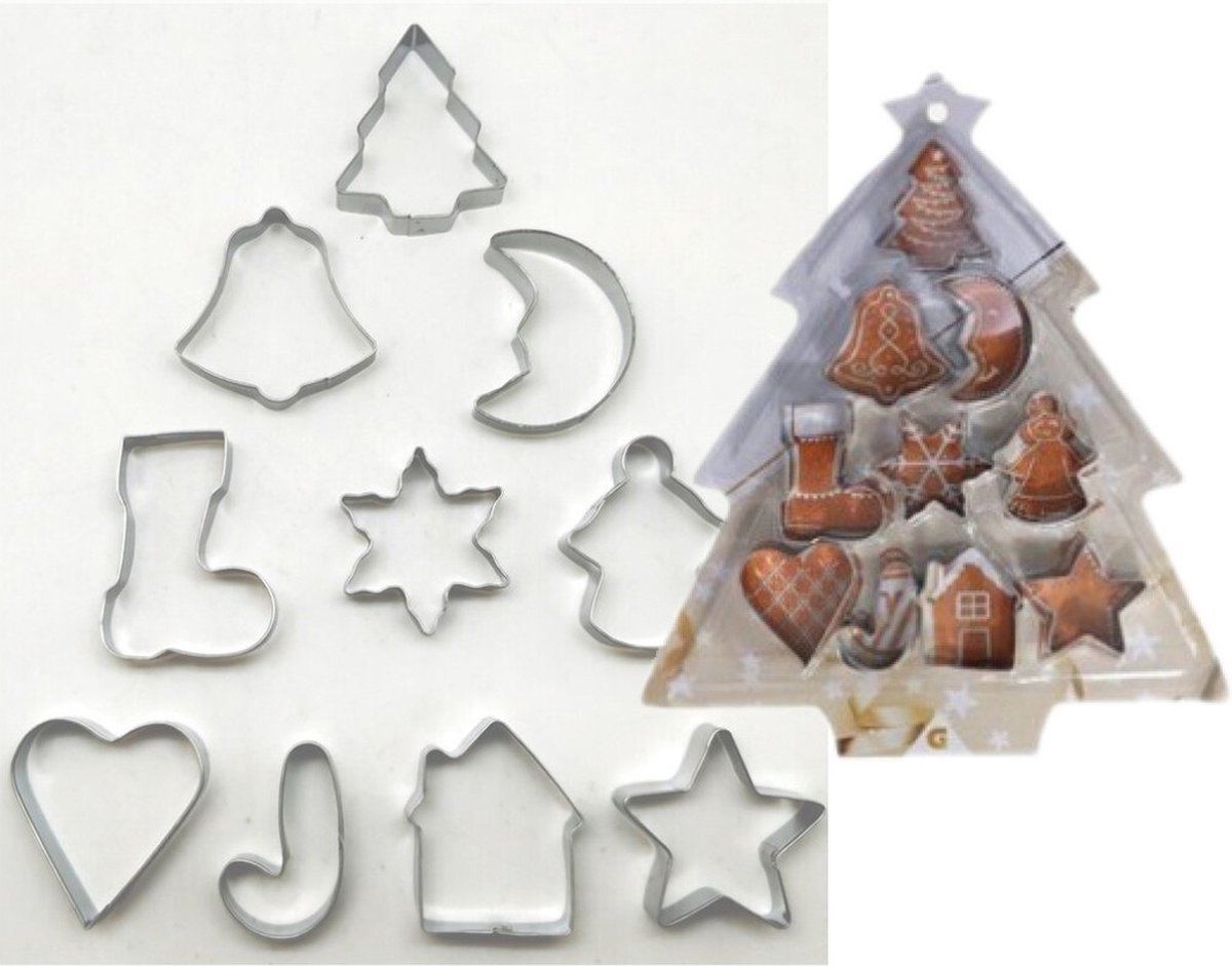 Gerim koekvormpjes/uitsteek vormpjes kerst thema 10x stuks bol