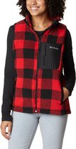 Columbia West Bend Vest 1939914658, Femme, Rouge, Mouwloos, taille: S