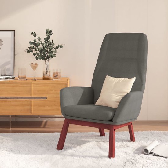 The Living Store Relaxstoel - Comfort - Stoelen - 70 x 77 x 94 cm - Lichtgrijs