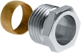 Bonfix knelkoppeling - Knelset universeel - 1/2 x 15mm - Messing
