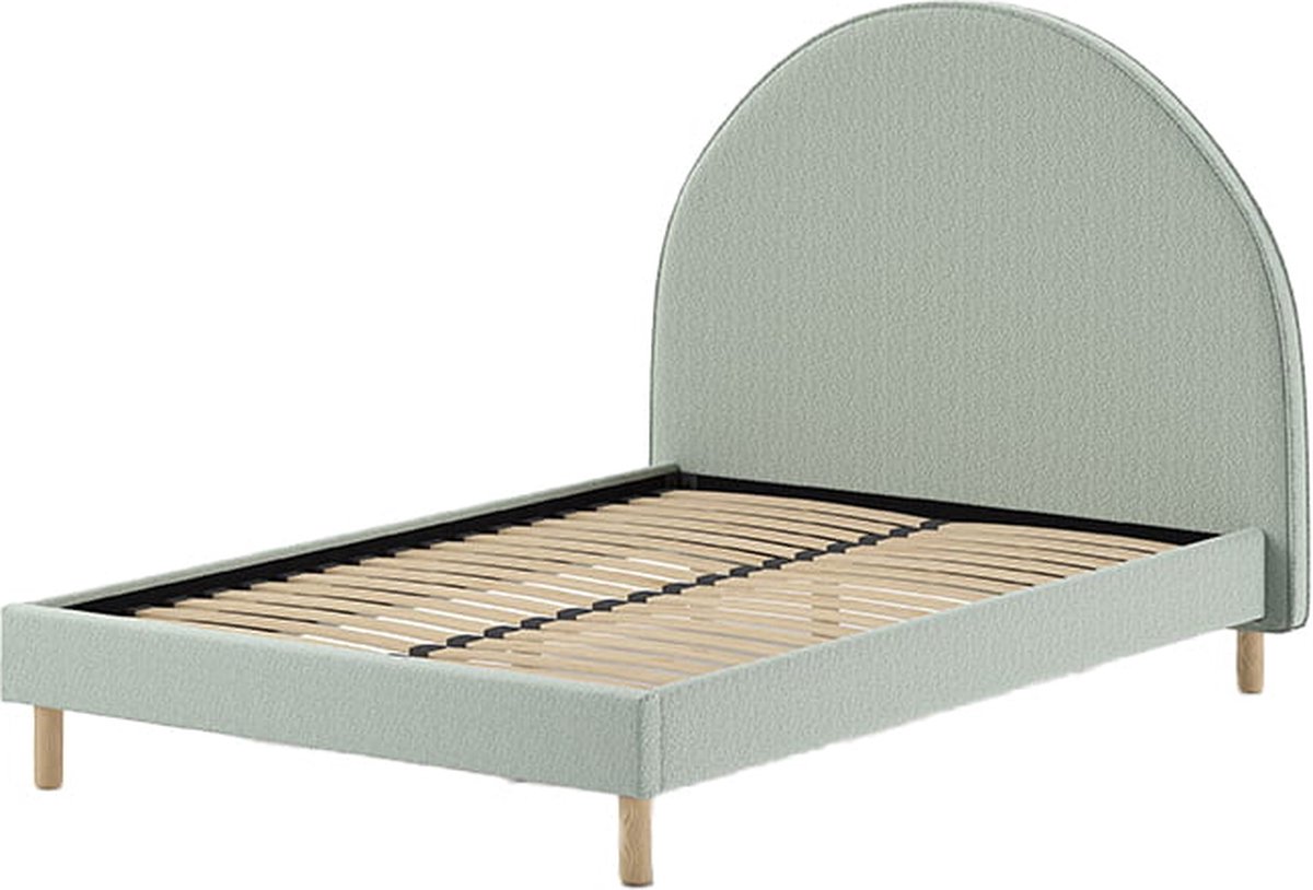 Bed Victoria Groen - Rubberhout - 140x200cm - Hoogte 132 cm