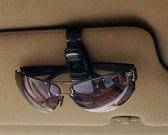 CHPN - Zonnebrilhouder - Zonnebrillen - Auto klem voor zonnebril - Zonneklep klem - Klem voor zonneklep - Zwart - Universeel