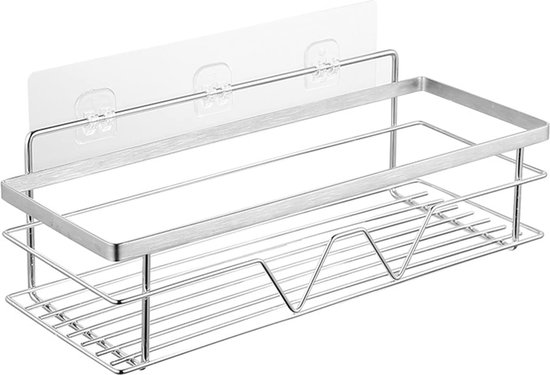 Praktische wandplank zonder boren voor de badkamer
