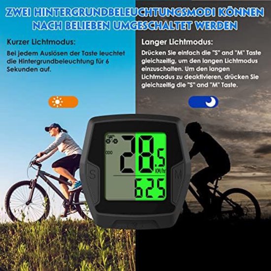 Rambux ® - Fietscomputer - Fietsnavigatie - Kilometerteller Fiets Fietscomputer Draadloos Snelheidsmeter Gps 28 Inch Met Led Verlichting 67f8ac6daf47444d7c061cf4