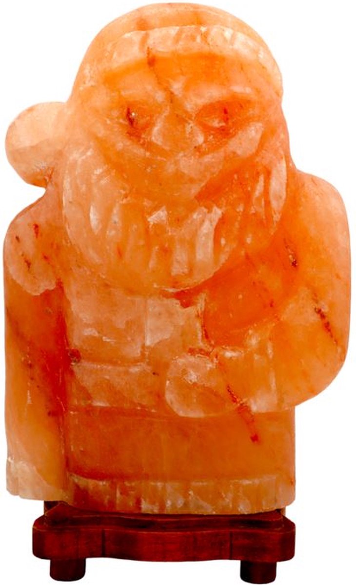 Zoutlamp - Premium - Kerstlamp - Kerstman - Handgemaakte kerstman standbeeldlamp - 17x30x30cm - 7kg - Himalayazout - Tafellamp – Sfeerlamp – Himalaya Zoutsteen Nachtlampje – Cadeau