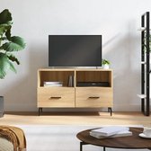 The Living Store TV-meubel - Sonoma Eiken - 80 x 36 x 50 cm - Bewerkt hout en ijzer