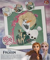 Disney Frozen - Diamond painting Olaf, DIY kit, 16x16 cm - knutselen - creatief - sinterklaas - kado - verjaardag - cadeau
