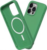 Geschikt voor Rhinoshield Apple iPhone 15 Pro Max Solidsuit Geschikt voor Mag Hoesje - Groen