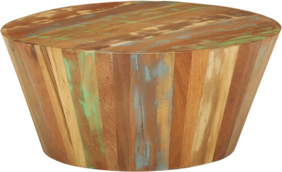 The Living Store Salontafel - Hout - Gerecycled - Multikleur - 65 x 31 cm