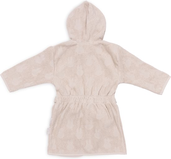 Jollein x Nijntje - Baby Badjas Badstof 3-4 Jaar - Badjas Kinderen met Capuchon - Miffy Jacquard - Nougat van Jollein — afbeelding 3