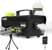 Set de fête avec machine à fumée - laser de party BeamZ Apollo et 1 litre de liquide à fumée