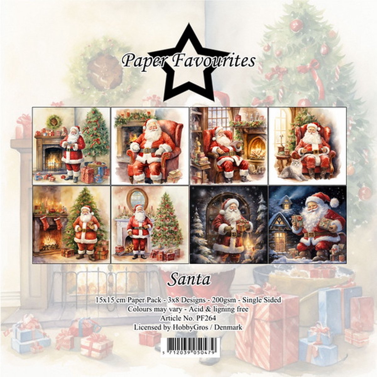 Paper Favourites 15x15 cm Santa