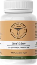 Lion's Mane | Neuro Support | Biologisch & Vegan | Focus, Antistress | 60 capsules | FungiVital